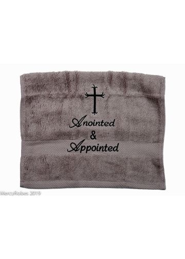 Preaching Hand Towel Anointed & Appointed (Grey/Black)