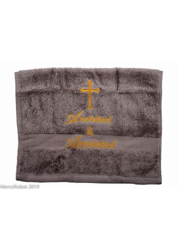 Preaching Hand Towel Anointed & Appointed (Grey/Gold)