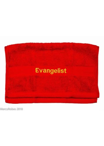 Preaching Hand Towel Evangelist (Red/Gold)