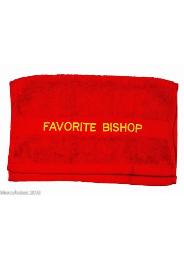Preaching Hand Towel Favorite Bishop (Red/Gold)