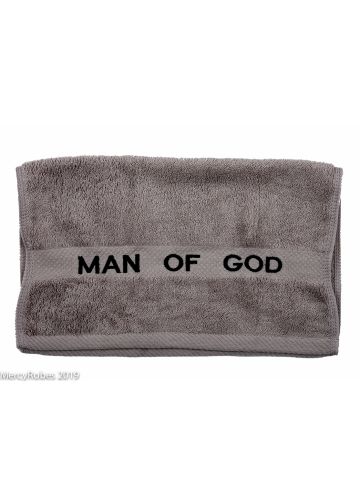 Preaching Hand Towel Man Of God (Grey/Black)