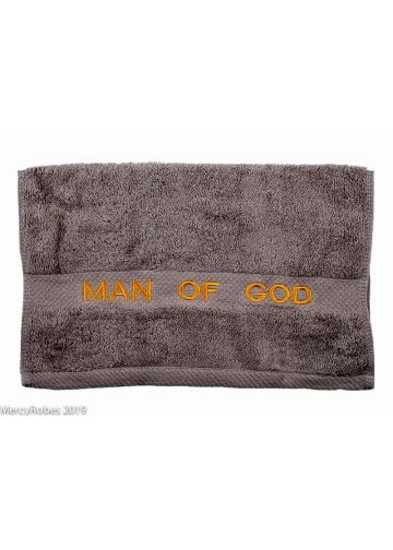 Preaching Hand Towel Man Of God (Grey/Gold)