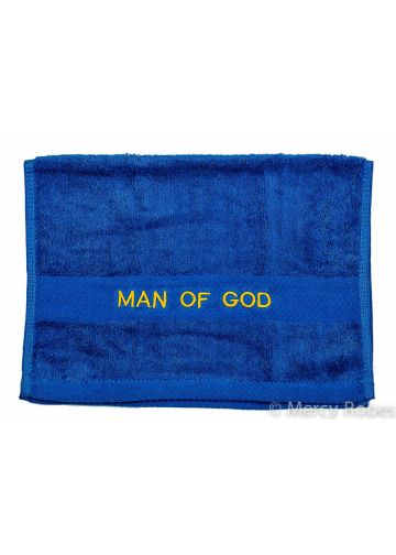 Preaching Hand Towel Man Of God (Royal/Gold)