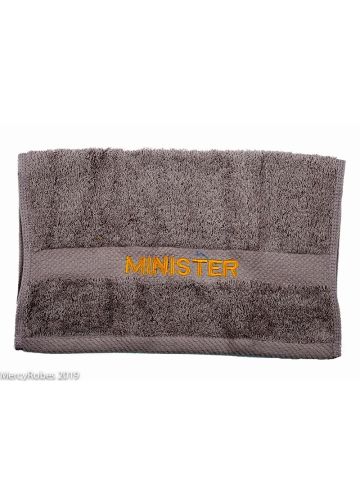 Preaching Hand Towel Minister (Grey/Gold)