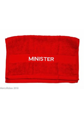 Preaching Hand Towel Minister (Red/White)