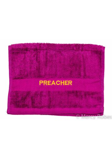 Preaching Hand Towel Preacher (Fuchsia/Gold)