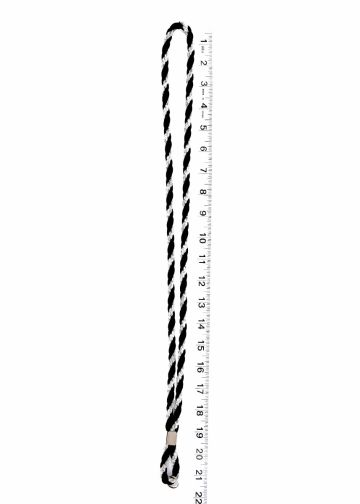Premium Two Tone Clergy Cord (Black/Silver)