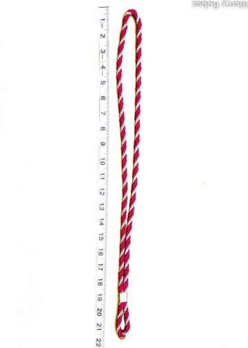Premium Two Tone Clergy Cord (Fuchsia/Silver)