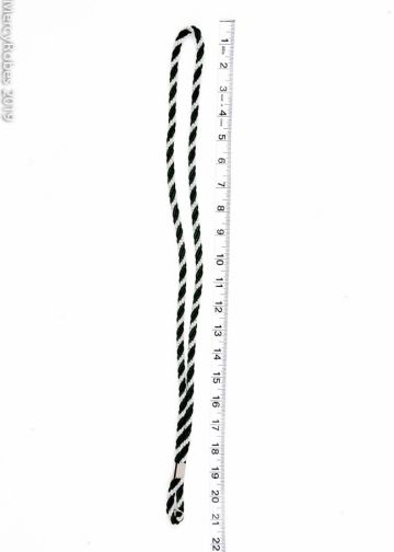 Premium Two Tone Clergy Cord (Green/Silver)