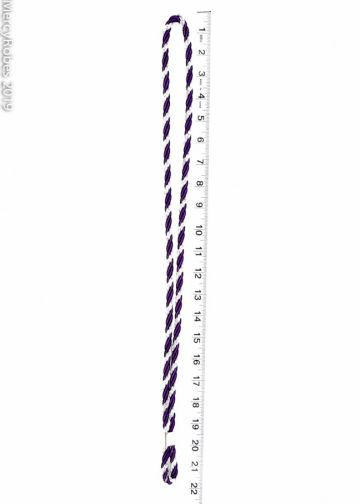 Premium Two Tone Clergy Cord (Purple/Silver)