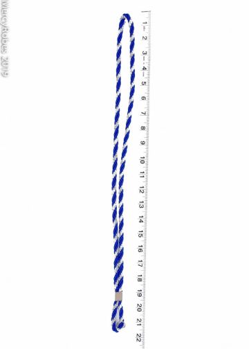 Premium Two Tone Clergy Cord (Royal Blue/Silver)