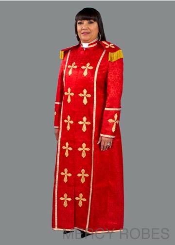 Womens Robe Style Msrati 2014 (Red/Gold LT)