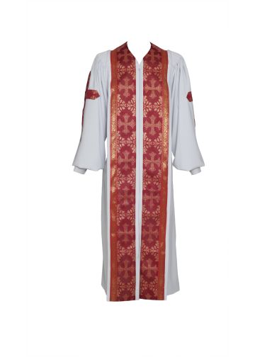 Pulpit Robe Style Mercy2024-0306 (White/Red-Gold 4th LT)
