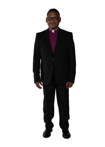 Clergy Rabat Shirt Front - Collar Included (Red Purple)