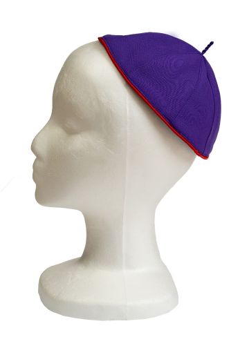 Zucchetto (Roman Purple/Red Piping)