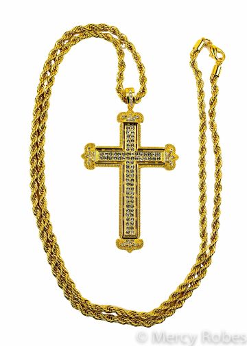 Pectoral Cross With Chain Style Subs940 G W