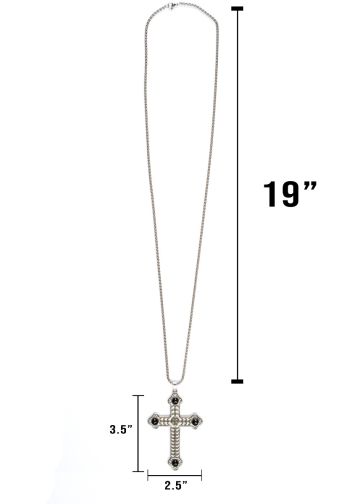 PECTORAL CROSS WITH CHAIN STYLE SBATS005 S BLACK