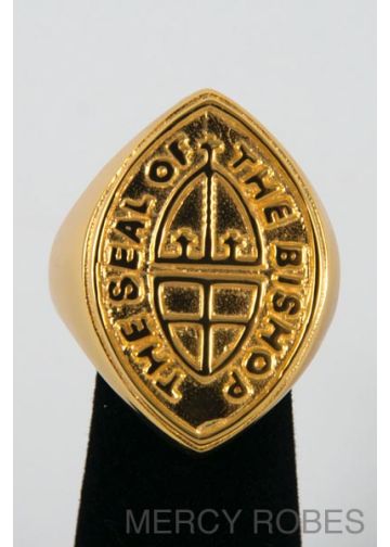 Mens Clergy Bishop Ring (Seal Of The Bishop (G)