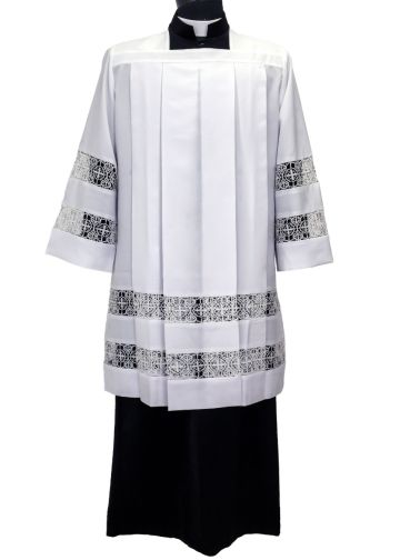 Short Surplice With Double Lace Roman Style Cog5752