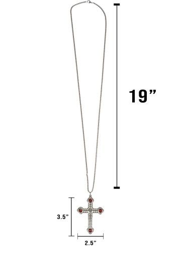 PECTORAL CROSS WITH CHAIN STYLE SBATS005 S RED