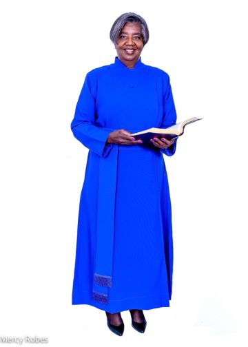 Womens Anglican Cassock Robe With Band Cincture (Royal Blue)