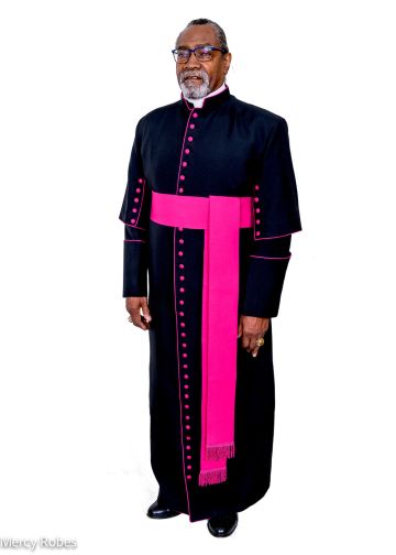 House Cassock Style 2018 (Black/Fuchsia) With Band Cincture