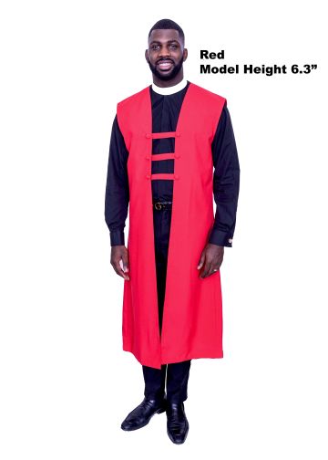 Mens Sleeveless Clergy Vestero (Red)