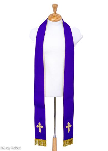 Reversible Stole Bae114 (Purple/Gold)