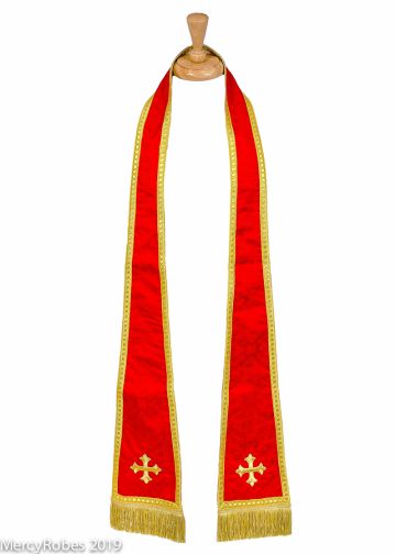 Reversible Long Clergy Stole Smq2019 (Red/White)