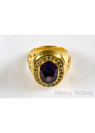 Mens Clergy Ring Style 001 (G -Purple)