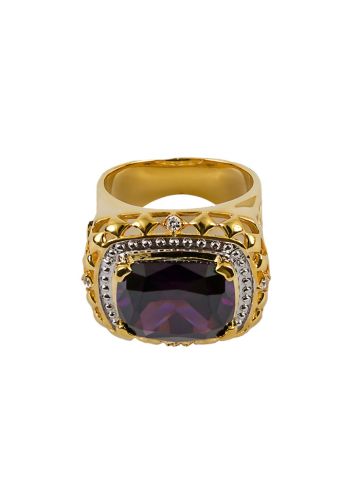 Mens Clergy Ring Subs166 (G-Purple)