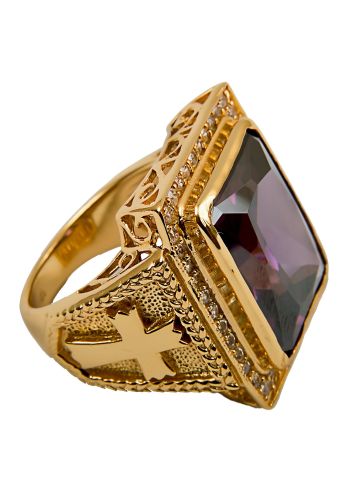 Mens Clergy Ring Style Subs710 (G Purple)