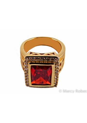 Mens Clergy Ring Style Subs803 (G-Red)