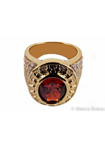 Mens Clergy Ring Style Subs806 (G-Red)