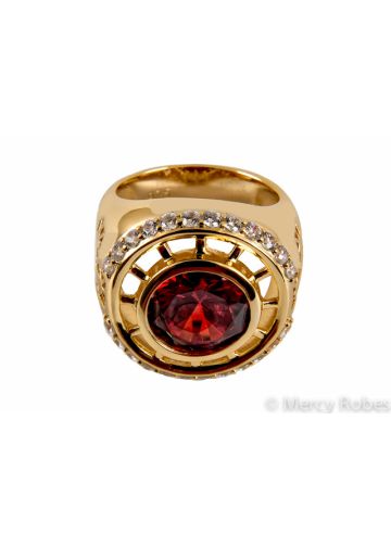 Mens Clergy Ring Style Subs80P (G-Red)
