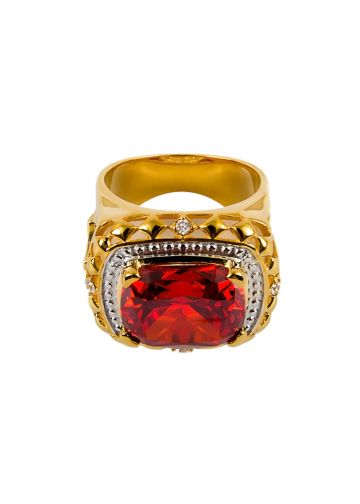 Mens Clergy Ring Subs166 (G-Red)