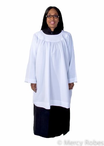 Womens Plain Round Neck Surplice