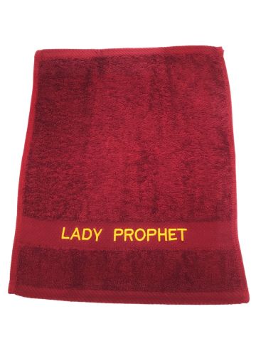Preaching Hand Towel Lady Prophet (Burgundy/Gold)