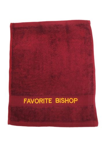 Preaching Hand Towel Favorite Bishop (Burgundy/Gold)