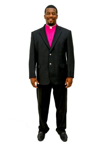 Tonsure Collar Clergy Rabat (Fuchsia)