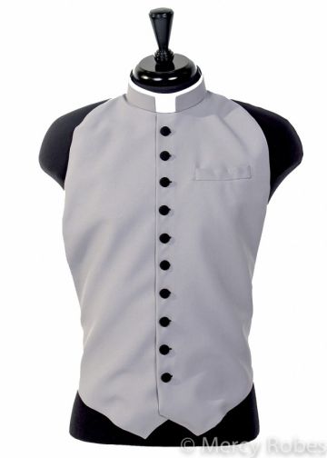 Tonsure Collar Clergy Rabat (Grey/Black)