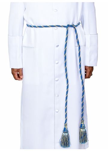 Two Tone Clergy Cincture Cord (Royal Blue/Gold)