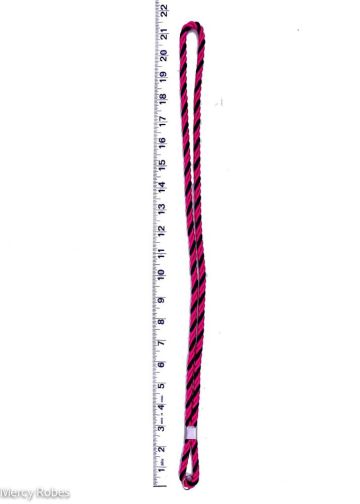 Two Tone Clergy Cord (Black/Fuchsia)