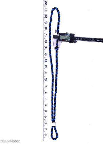 Two Tone Clergy Cord (Black/Royal Blue)