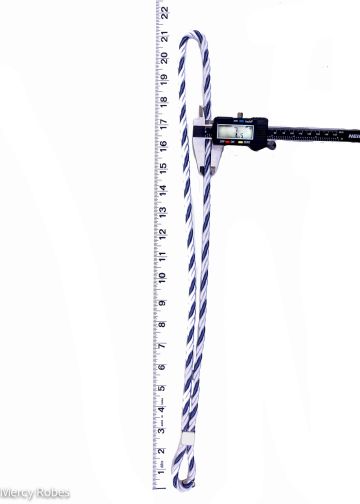 Two Tone Clergy Cord (White/Grey)