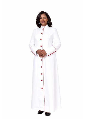 Womens Robe LR111 (White/Red)