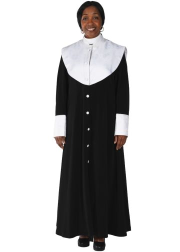Womens Robe Style LR9000  Peach Skin (Black/White)