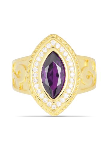 Womens Bishop Clergy Ring Style RNZ0498 (G Purple)