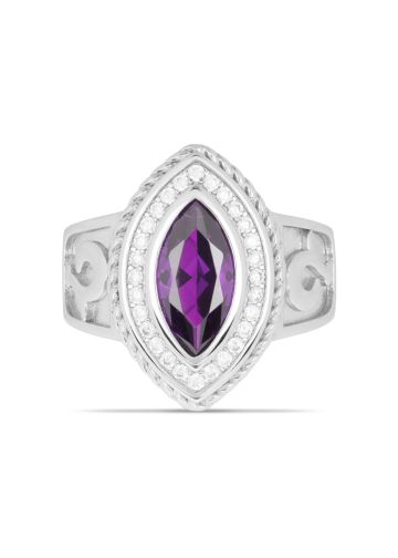 Womens Bishop Clergy Ring Style RNZ0492 (S Purple) -5-7