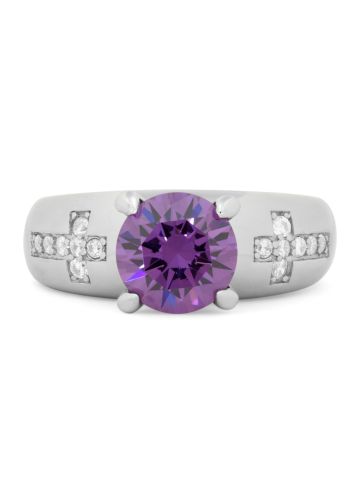 Womens Bishop Clergy Ring Style SUBS998 (S Purple)